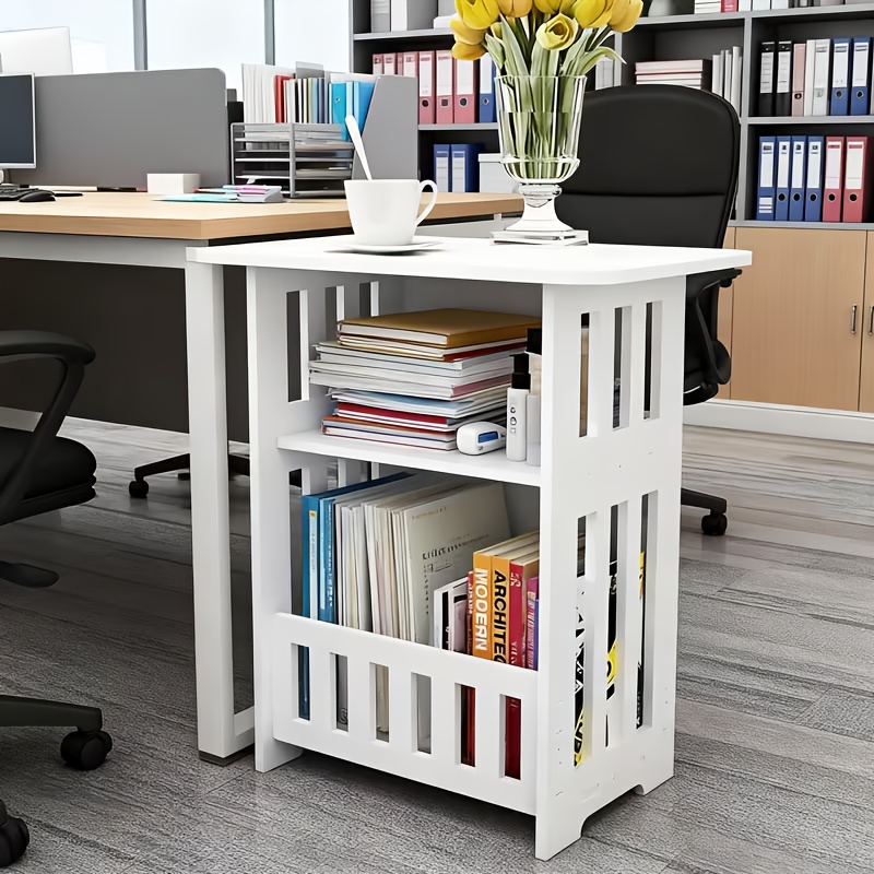 Home Office With Bookshelves - Şık Avrupa Tarzı Modern Minimalist Küçük
