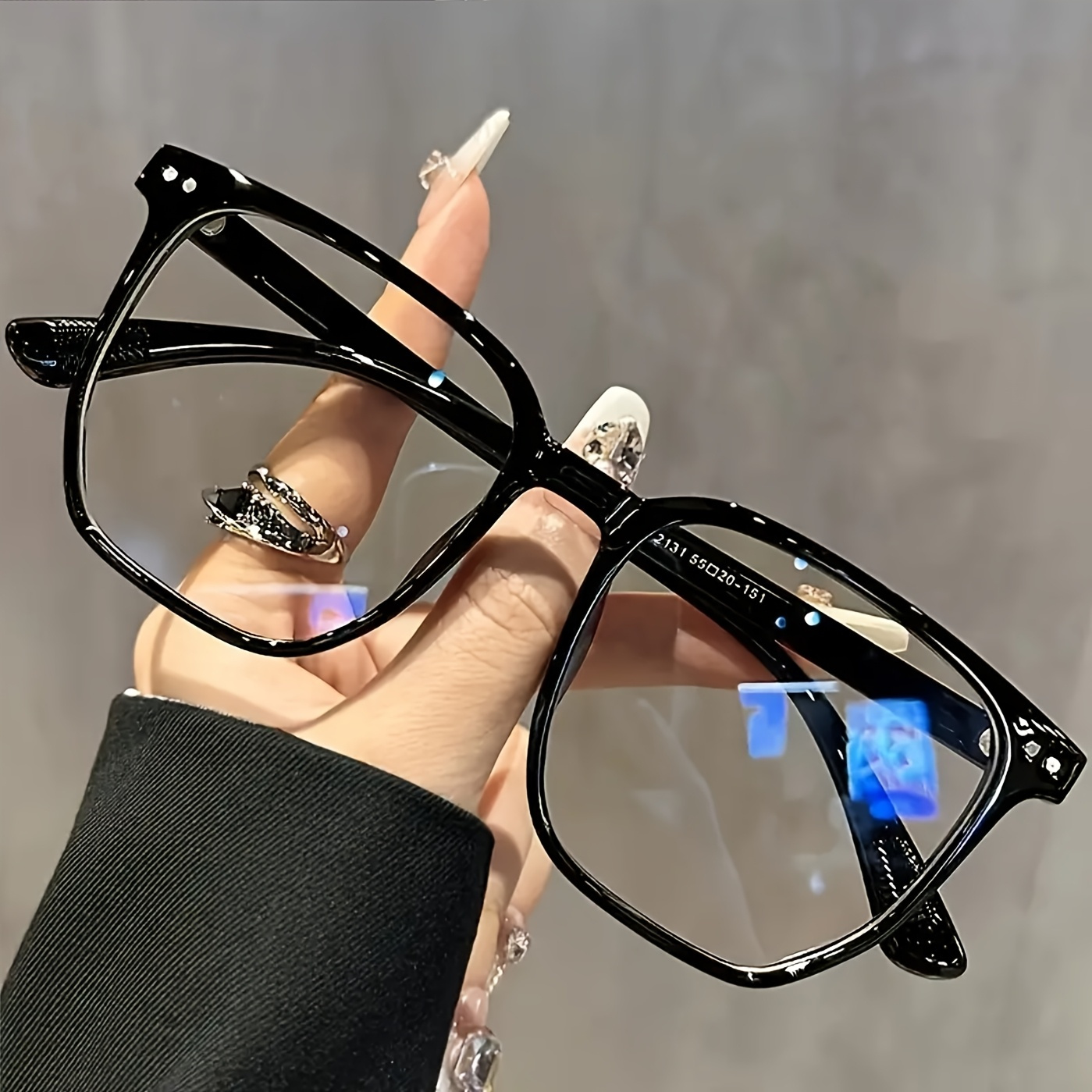 Blue Light Glasses - Unisex kare düz ışık filtreli, mavi