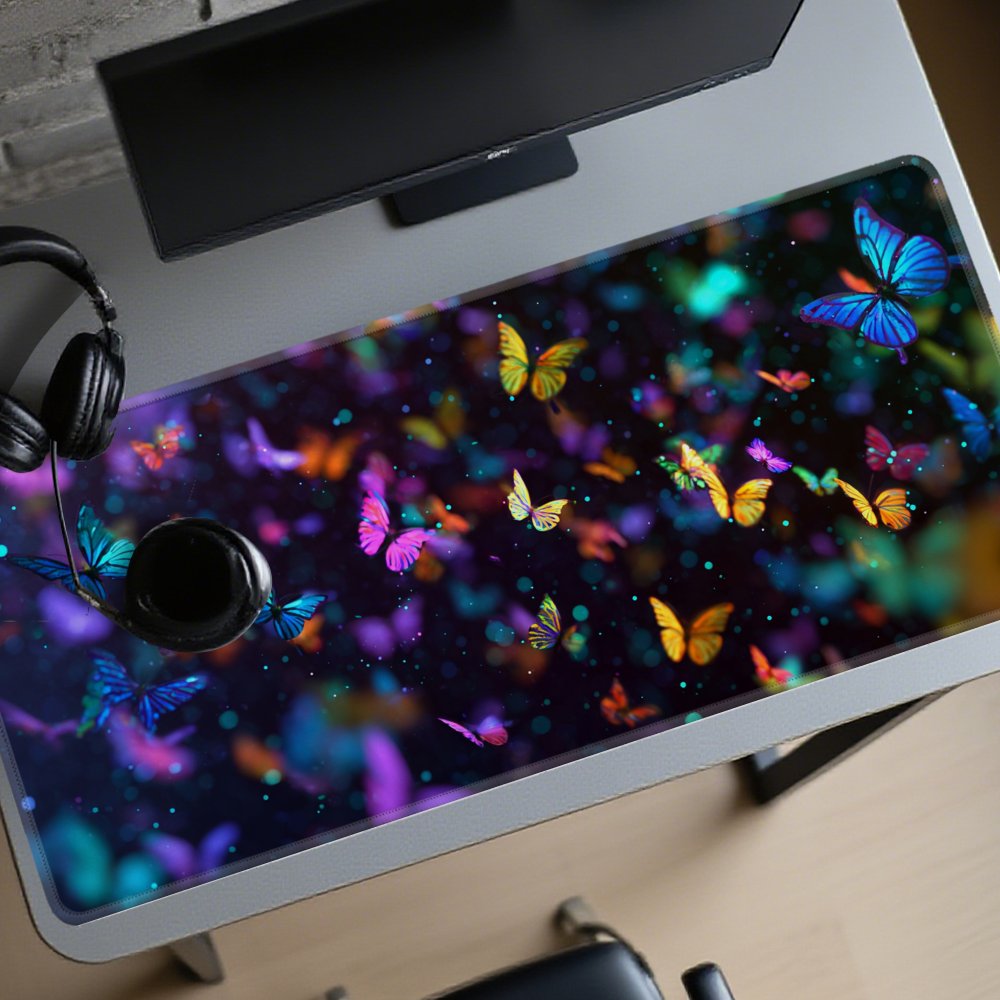 Mousepad Xl Extended - Renkli Kelebek XL Genişletilmiş Oyun Mouse