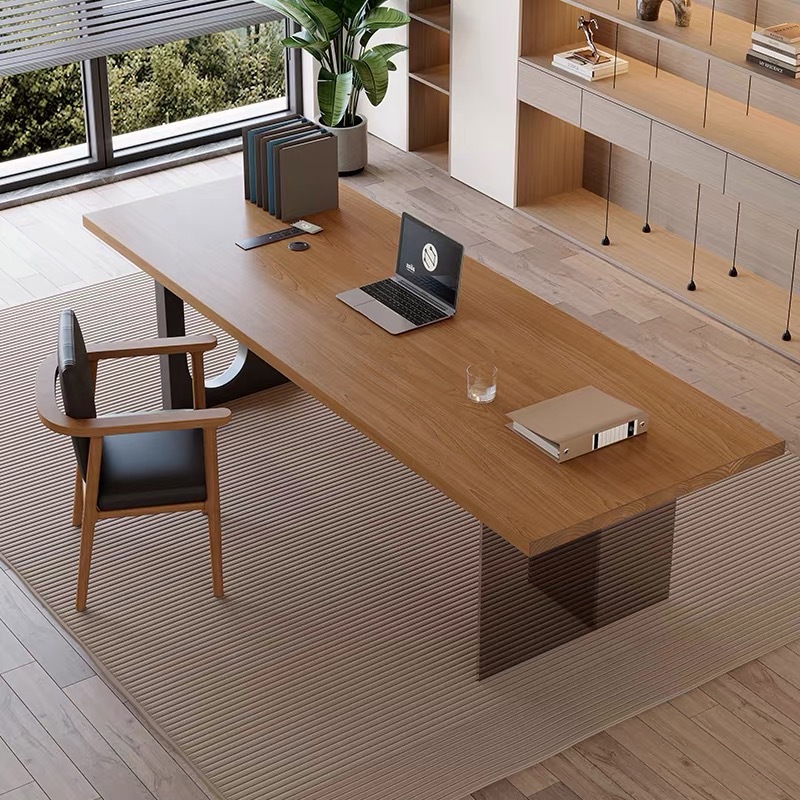 Home Office Desks - İtalyan Akrilik Yüzer Ahşap Ofis Masası