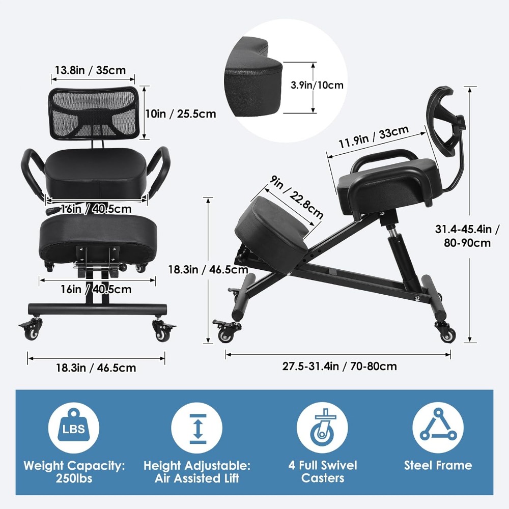 Ayarlanabilir Ergonomik Diz Çö - Ergonomic Office Chair incelemesi ve fiyatı