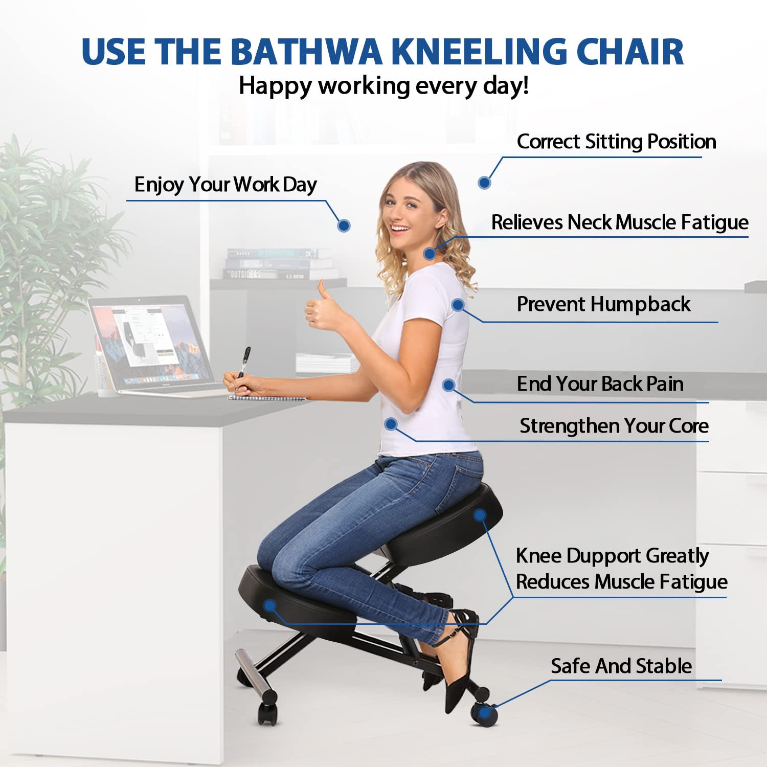 Ofis İçin Ergonomik Diz Çökme  - Ergonomic Office Chair incelemesi ve fiyatı