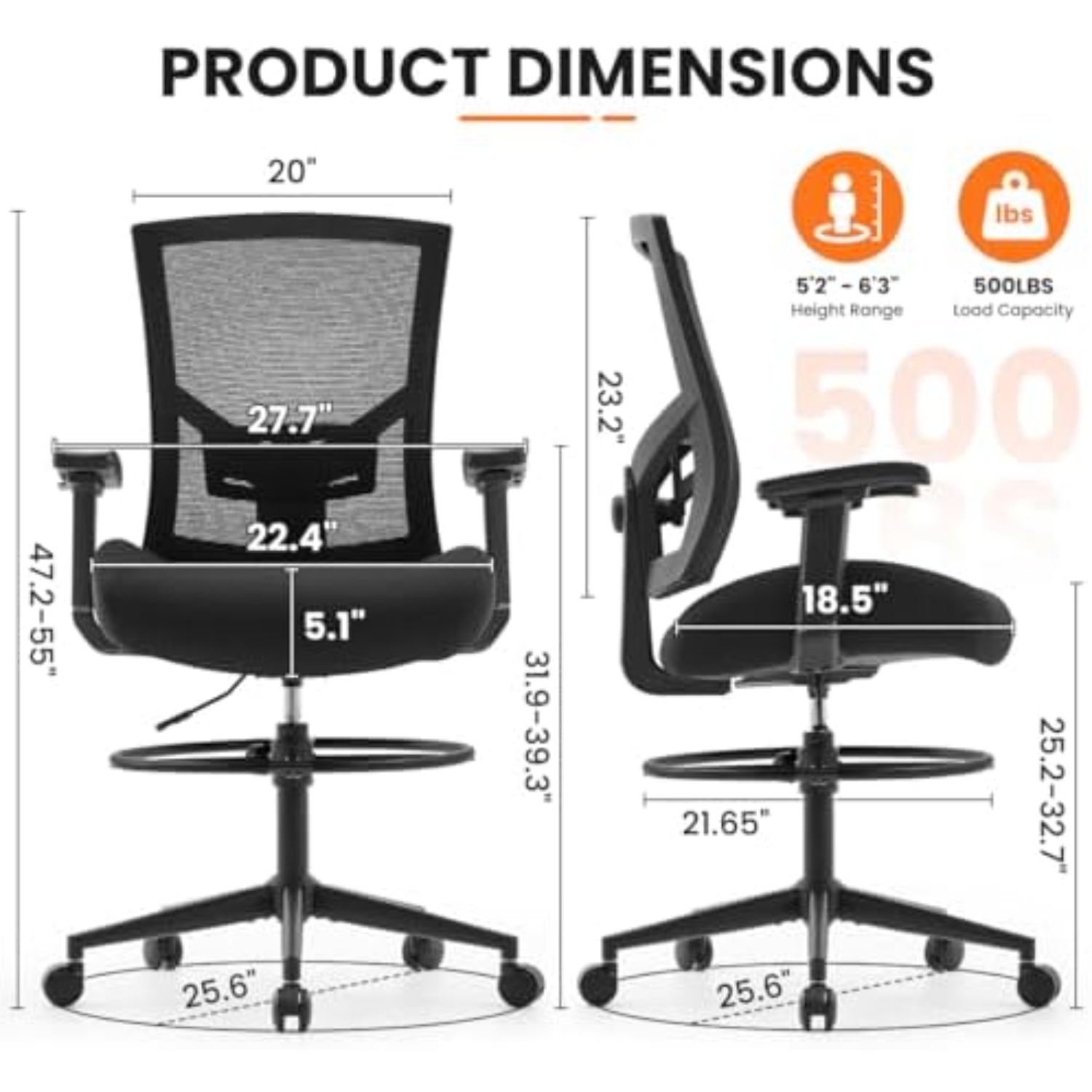 500lbs Çekmeceli Çalışma Koltu - Ergonomic Office Chair incelemesi ve fiyatı