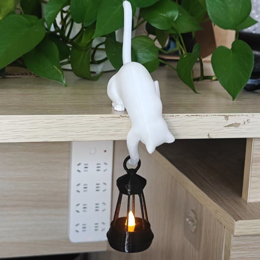 3D Baskılı Kedi Şeklinde Duvar - Home Office With Bookshelves incelemesi ve fiyatı