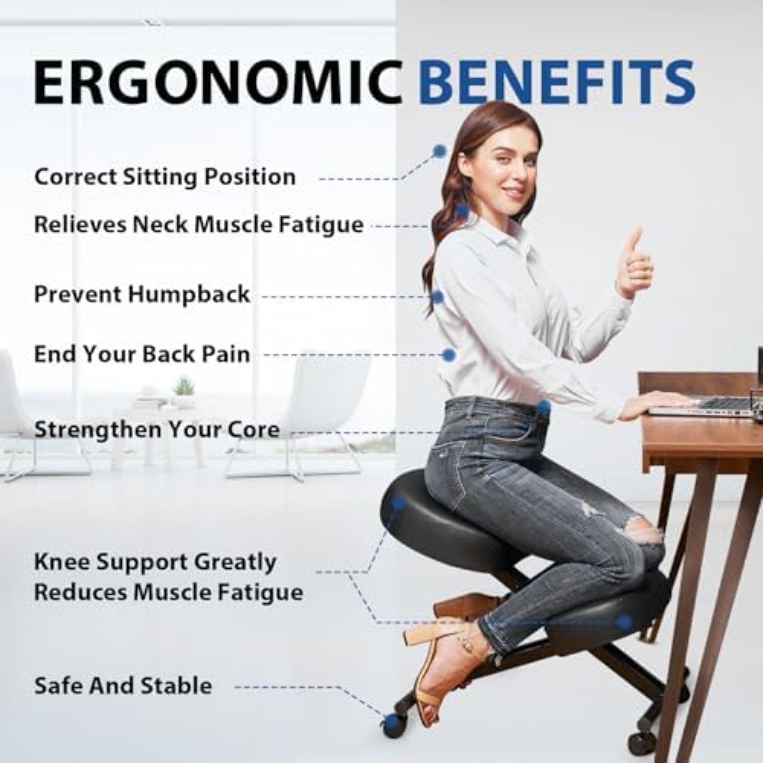 Ergonomik Diz Çökme Koltuğu, E - Ergonomic Office Chair incelemesi ve fiyatı