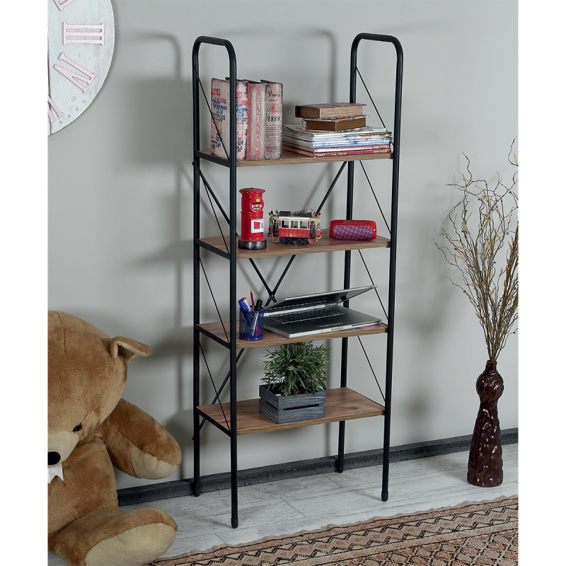 Modern Endüstriyel Metal Çerçe - Home Office With Bookshelves incelemesi ve fiyatı