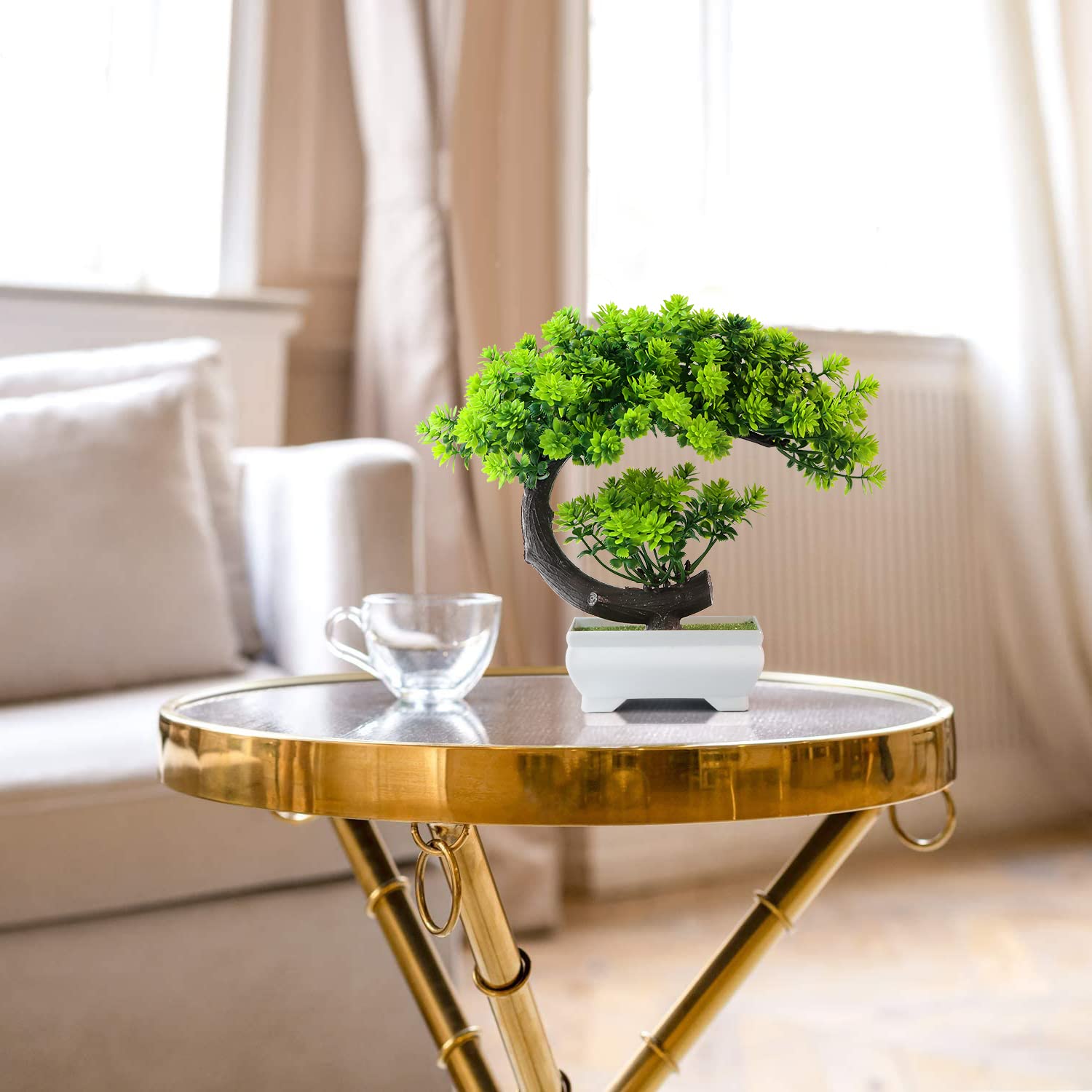 Uflower Küçük Yapay Bitkiler Y - Home Office With Bookshelves incelemesi ve fiyatı