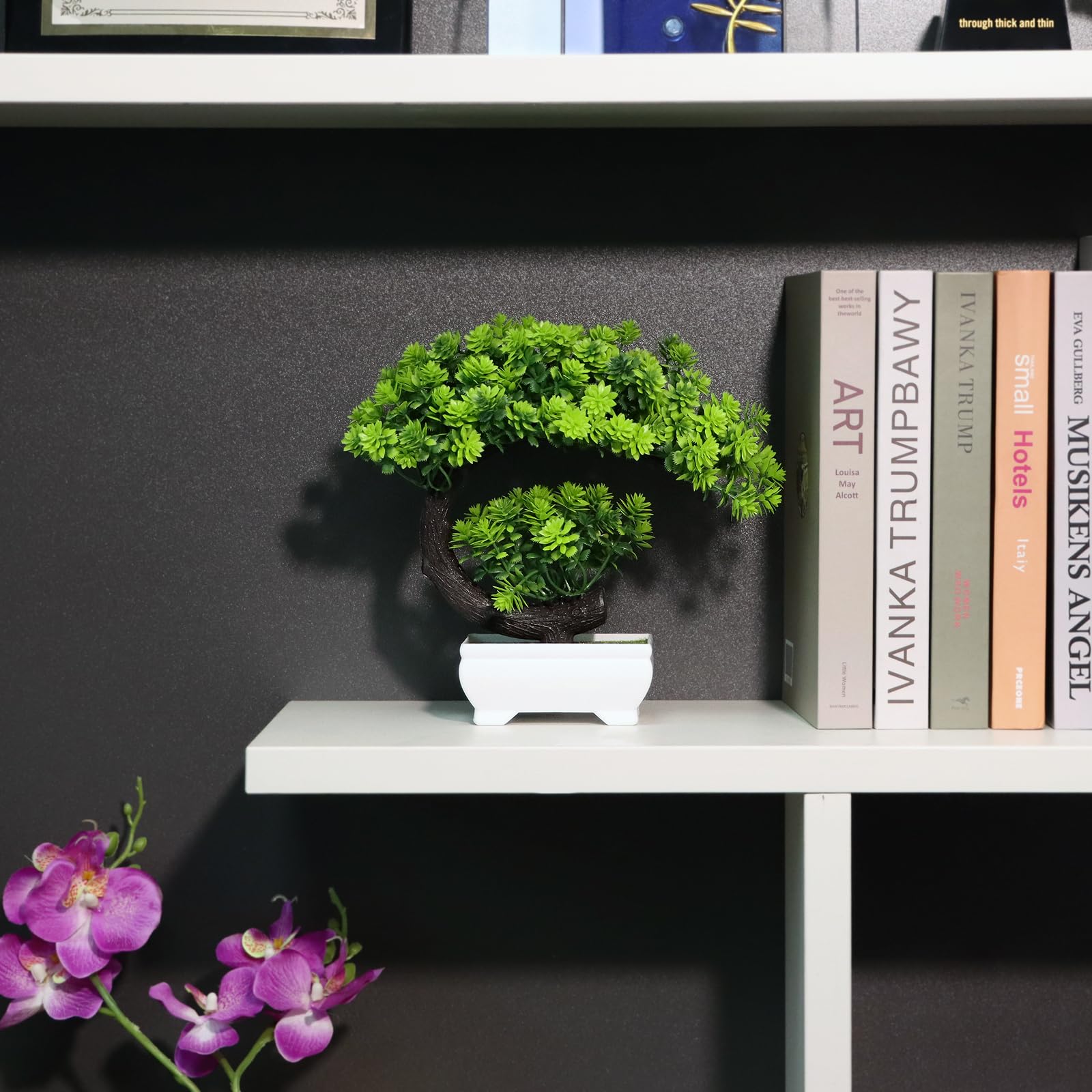 Uflower Küçük Yapay Bitkiler Y - Home Office With Bookshelves incelemesi ve fiyatı