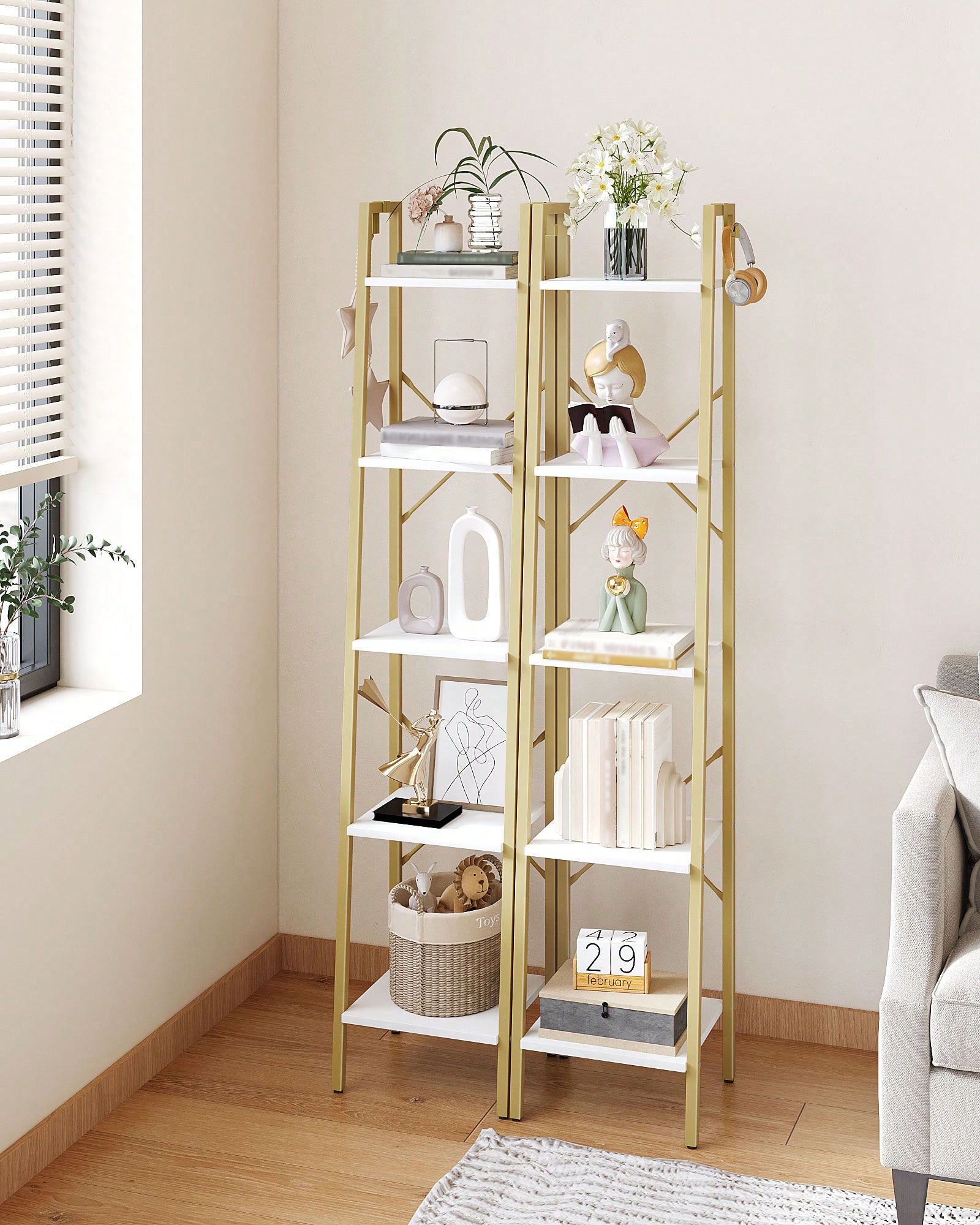 5 Katlı Merdiven Rafı Modern G - Home Office With Bookshelves incelemesi ve fiyatı