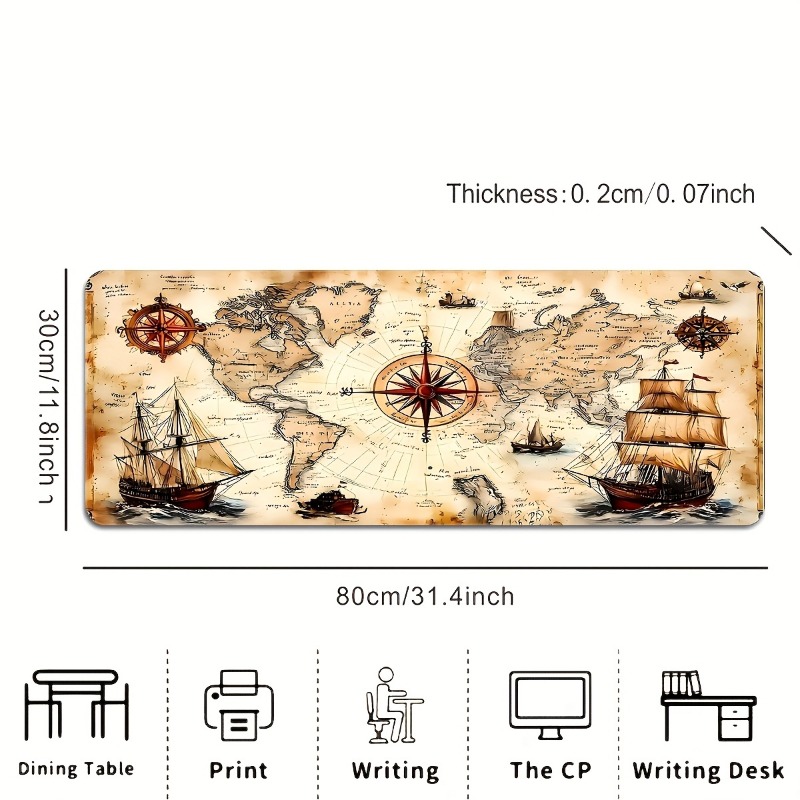 1 parça retro denizcilik grafi - Mousepad Xl Extended incelemesi ve fiyatı